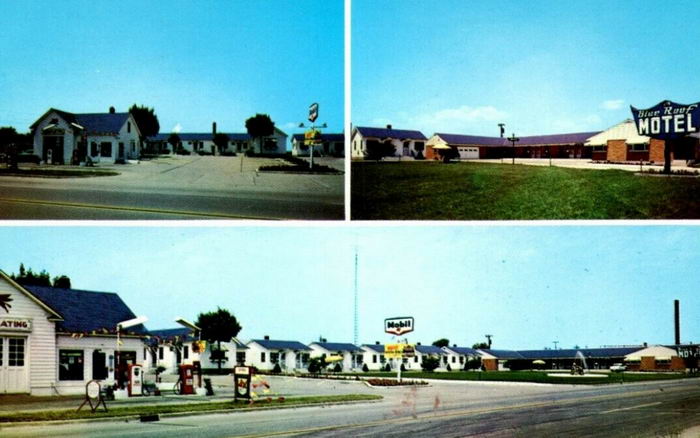 Blue Roof Motel - Old Postcard Photo (newer photo)